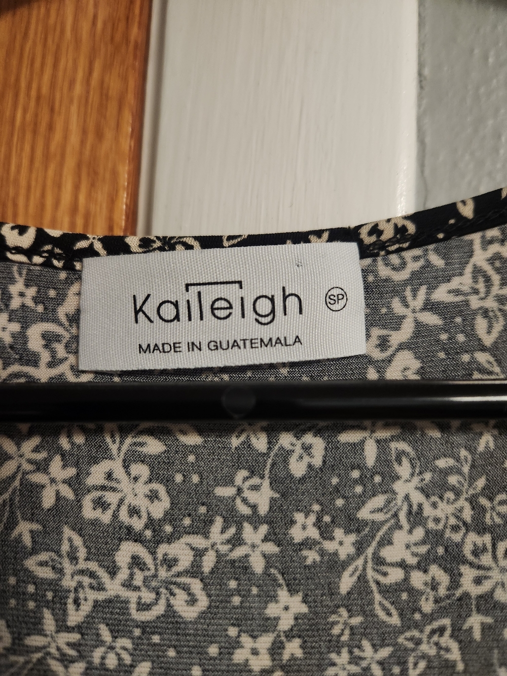 Kaileigh Black Floral V-Neck Long Sleeve Dress - Picture 2 of 2